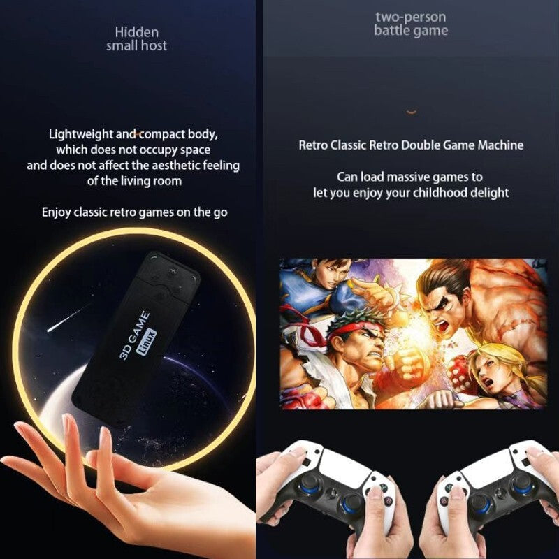 U9 Pro Game Stick 4K Video Game Console 3D Wireless Controller TV Stick Hd 4K