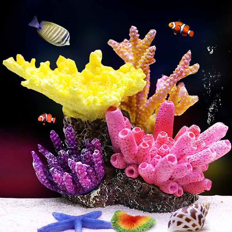 11.5cm Aquarium Landscape Plant Artificial Resin Coral Reef Fish Tank Home Decor
