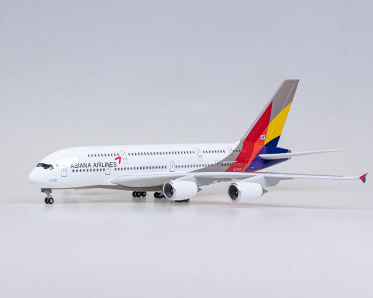 46CM 1:160 ASIANA AIRLINES AIRBUS A380 Plane Landing Gear Resin Aircraft Model