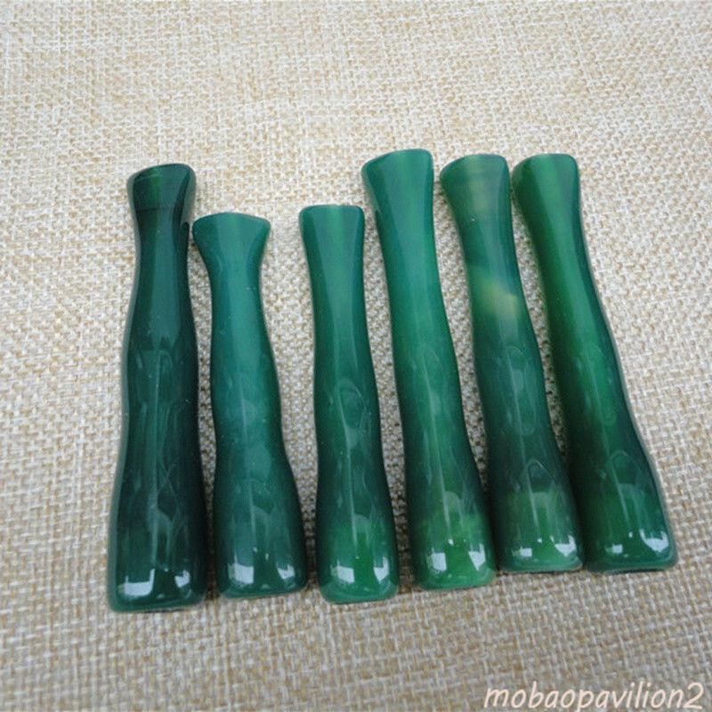 1pc New Natural Brazil Agate Jade Bamboo Filter Cigarette Holder Washable