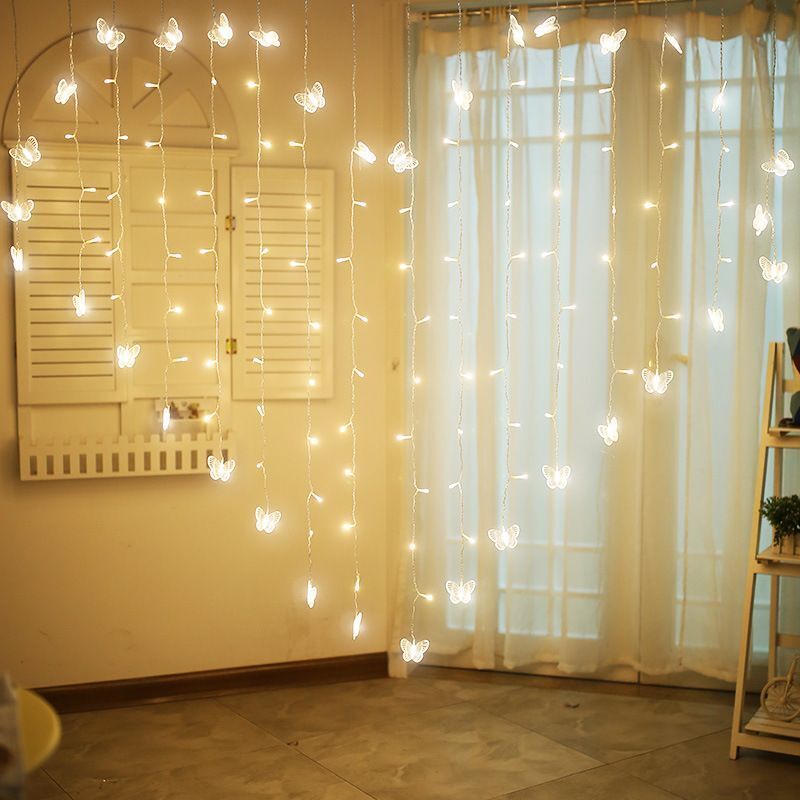 LED String Lights Love Heart Shaped Butterfly Happy Valentine's Day Decor 2x1.5M