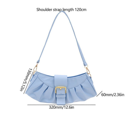 Handbags Retro Synthetic Leather Shoulder Underarm Bag 32x13x6 Cm Strap 61Cm 1PC
