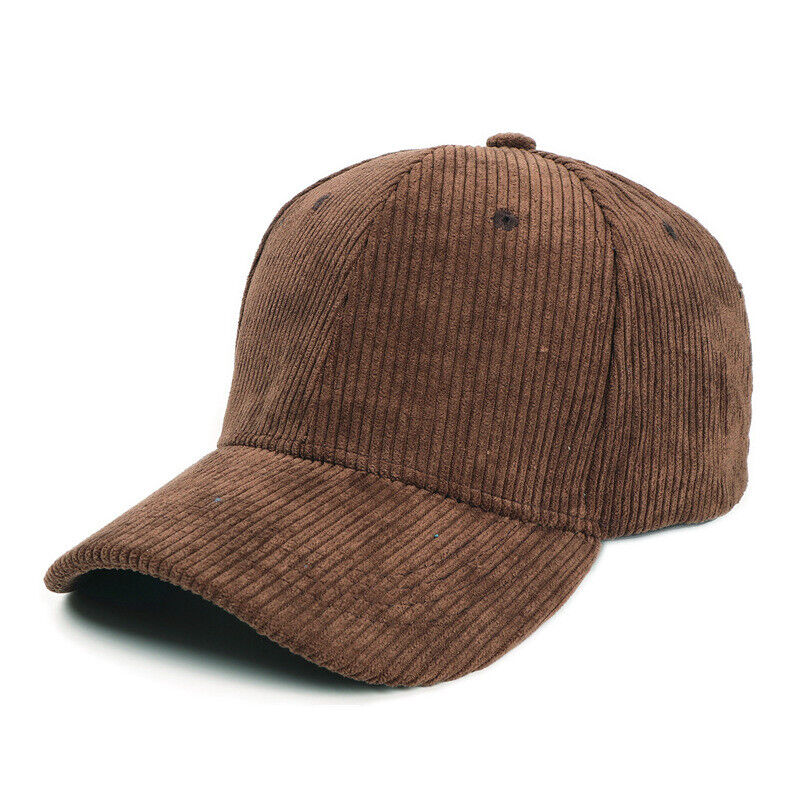 Unisex Corduroy Baseball Cap Snapback Hat Trucker Hat Peaked Cap Adjustable*US