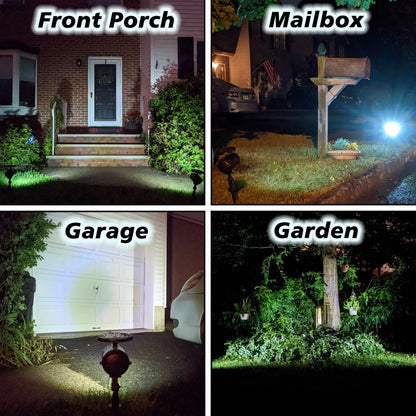 8 Pack of Solar Powered LED Spotlights - Automatic On at Night, Off at Sunrise