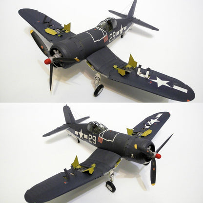 3D 1/33 US F4U-1A Pirate Ship-Borne Fighter Paper Military Model DIY Unassembled