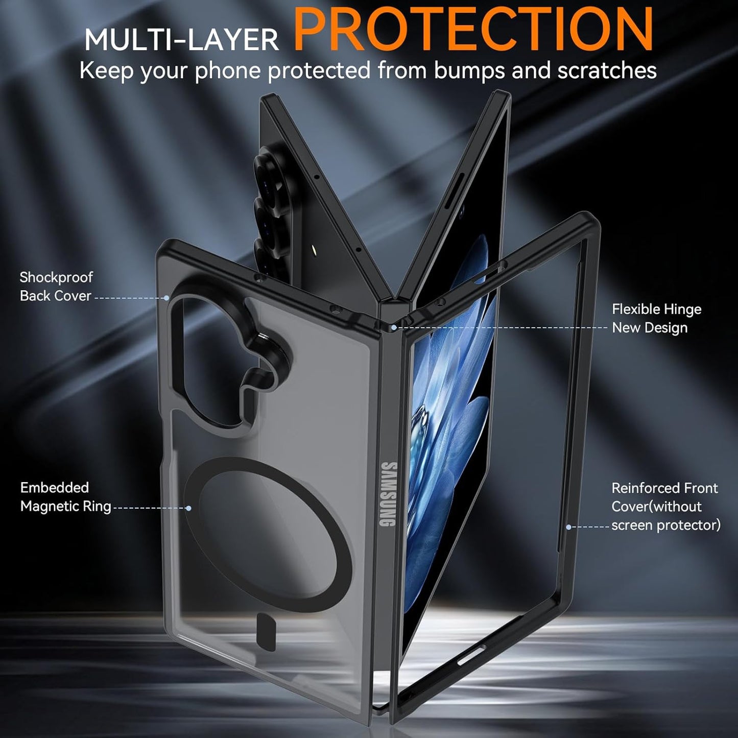 for Samsung Galaxy Z Fold 6 Case Magnetic, Z Fold6 Case [Compatible with Magsafe