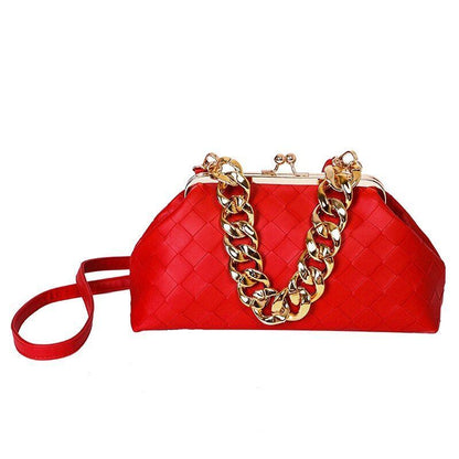 Shoulder Bag Leather Crossbody Bag Luxury Handbags Thick Chain Cloud Clutch Bags
