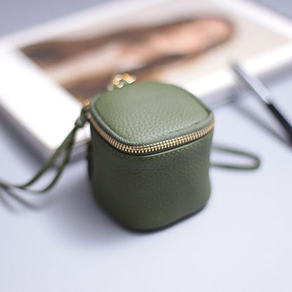 Genuine Leather Cosmetic Bag Cosmetic Case Makeup Clutch Toiletry Cosmetic Pouch