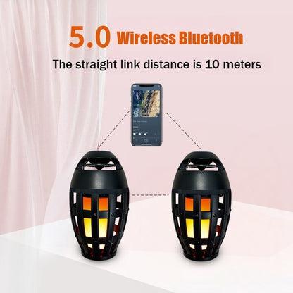 Bluetooth flame lamp speaker portable led festival lamp audio Bluetooth speaker