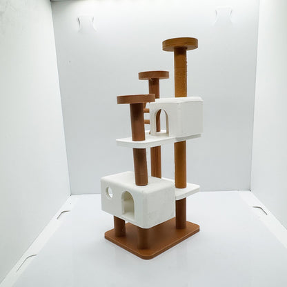RHF12202 1/12 Dollhouse Model Miniature Cat Climbing Frame Cat Toy Set
