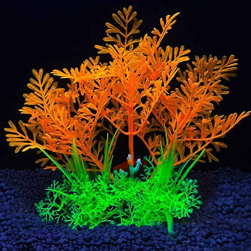Aquarium Decor Plastic Aquatic Artificial Plants Fish Tank Water Ornament 8x14cm