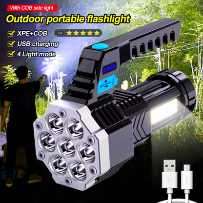 Lamparas de Mano Recargables USB Linternas LED Alta Potencia 7000 High Lumens