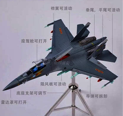 1:30 76CM China J-15 Fighter Plane Army Airplane Diecast Military Aircraft Model