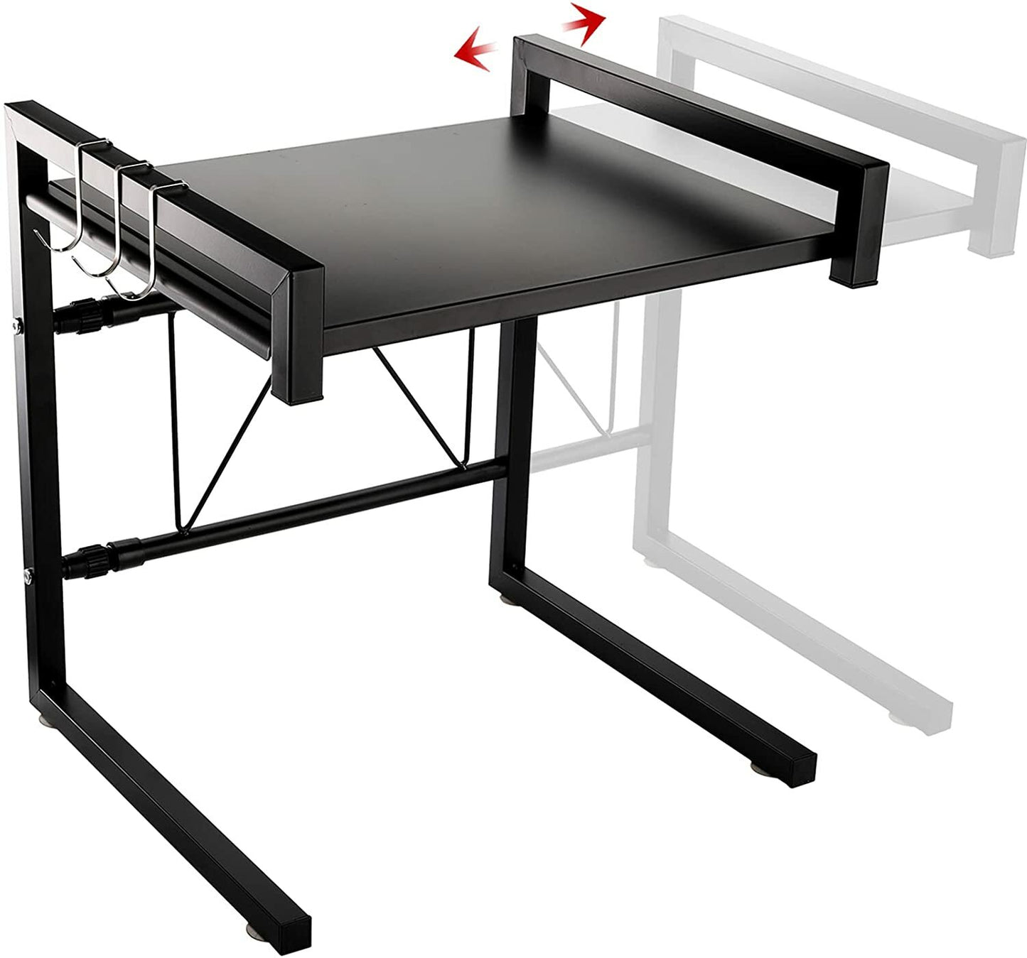 Expandable Microwave Oven Rack Horizontal Extension Microwave Shelf Stand AU