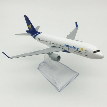 1:400 16cm Vietnam A321 Plane Model Aircraft Diecast Airlines Metal Ornaments