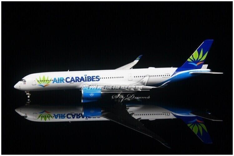 1:400 JC Wings AIR CARAIBES AIRBUS A350-900 Airplane Flap Down Diecast Model