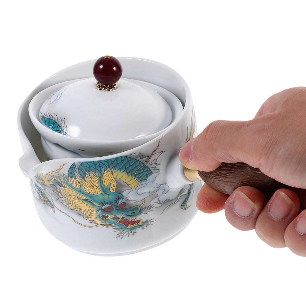 Chinese Style 360° Rotation Portable Ceramic Tea Kettle Tea Kettle