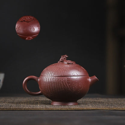 Handmade Tea Pot With Certificate Paper Real Yixing Zisha Purple Clay Master Pot