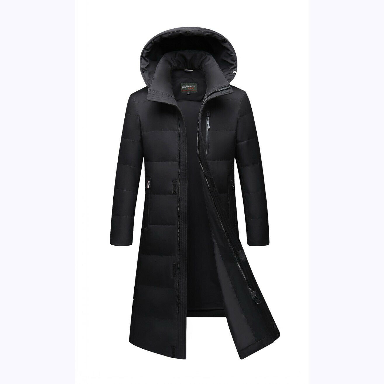 Winter Mens Long Puffer Warm Hooded Parka Duck Down Jacket Coat Fur Collar Thick