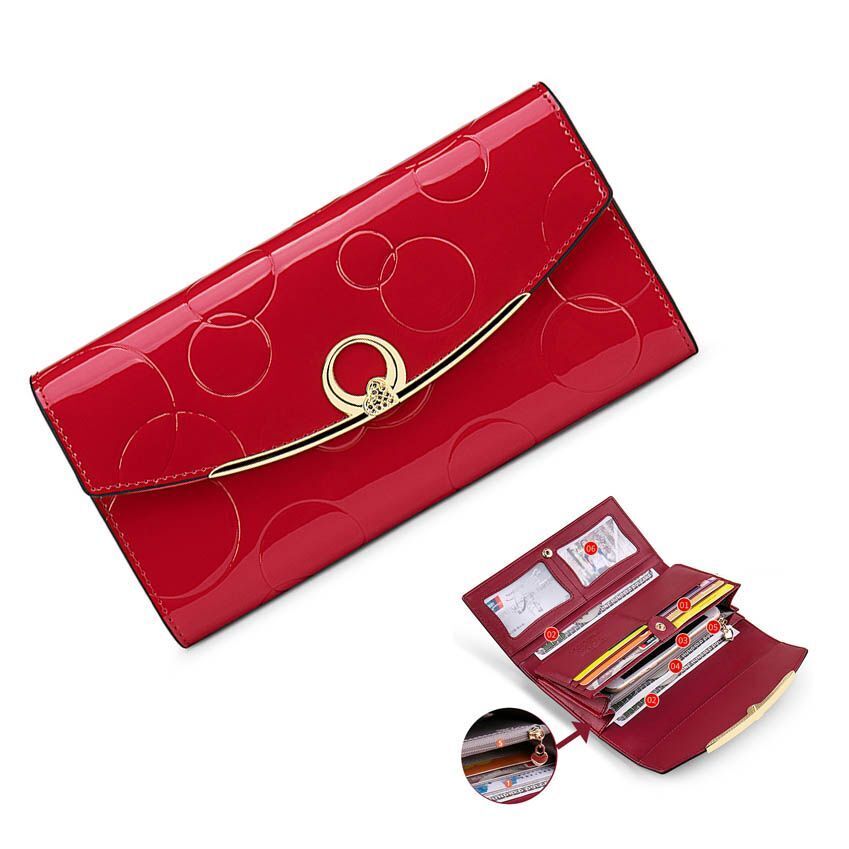 Wallet Long RFID Blocking Genuine Leather Wallets Clutch Bag Card Holder Zipper