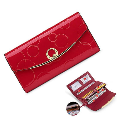 Wallet Long RFID Blocking Genuine Leather Wallets Clutch Bag Card Holder Zipper