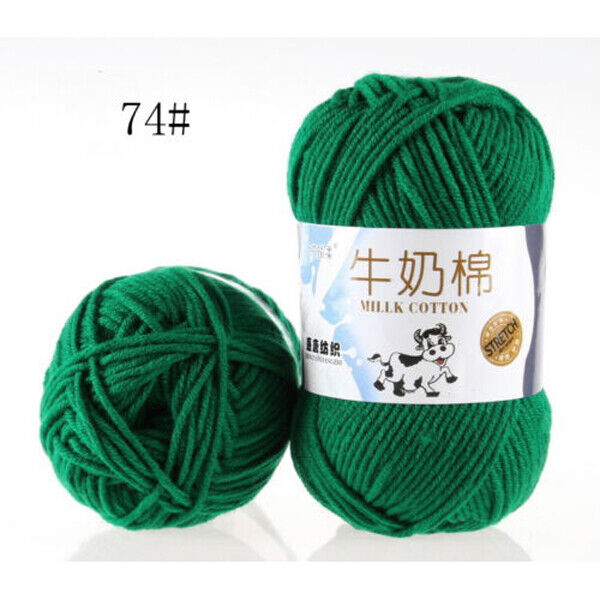 Hot Sale 50g Hand-woven Chunky Yarn Soft Milk Cotton Knitting Baby wool yarn
