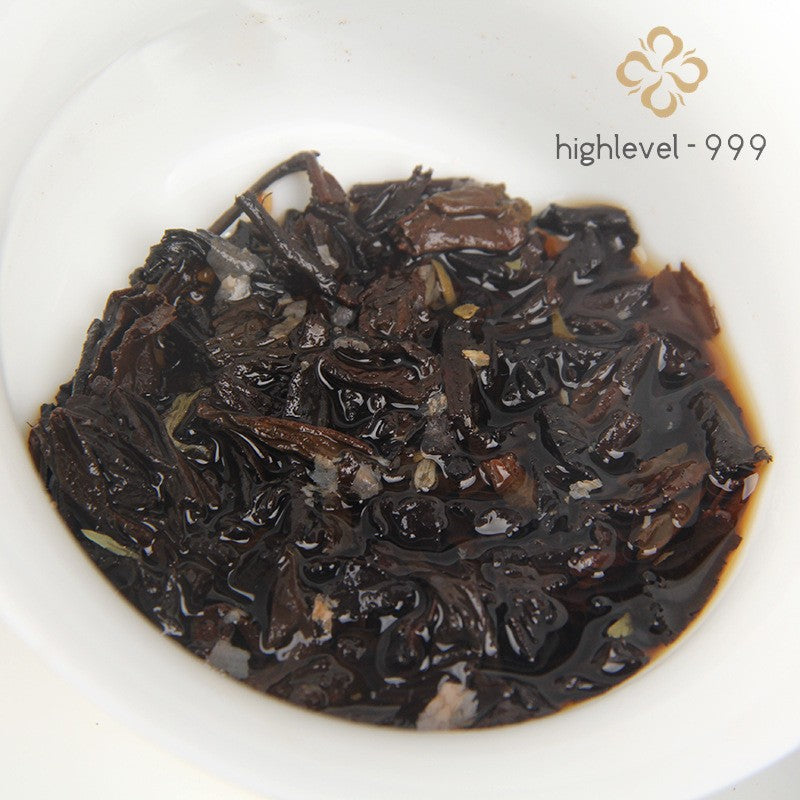 100g Ripe Pu'er Yunnan Rose Blended Aged Fragrance Compressed Tea Cake
