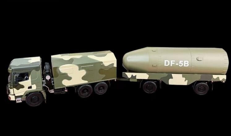 1:24 73CM SHANQI X3000 DF-5B Missile Transporter Truck Diecast Military Model