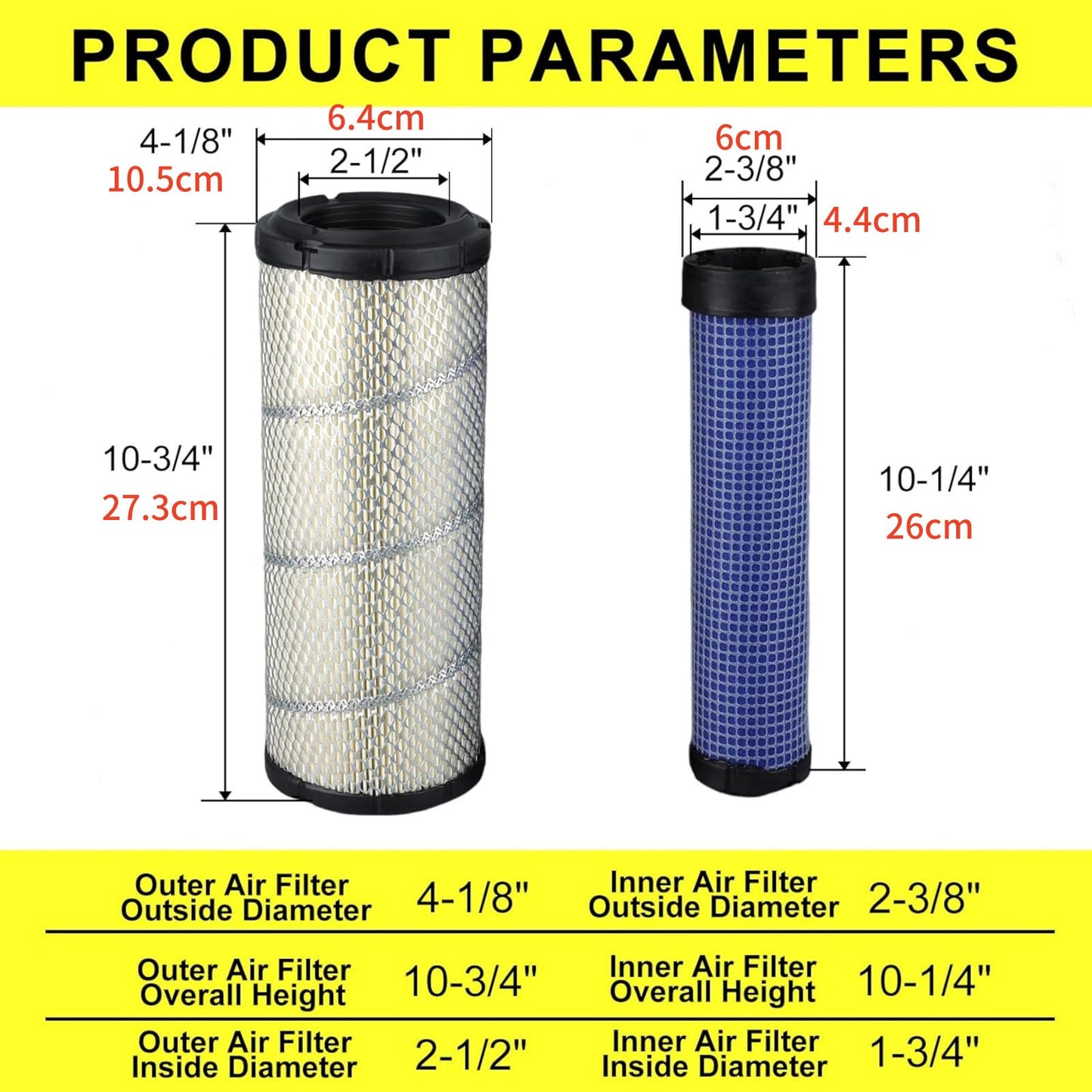Quality Material 21537000 Lawn Mower Air Filter For Ariens For Kohler CH18-CH26