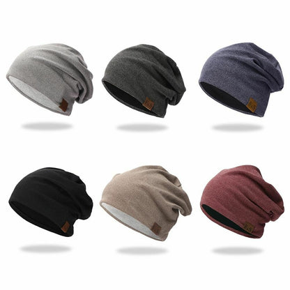 Beanies Cap Casual Lightweight Thermal Elastic Knitted Cotton Warm Hat Winter