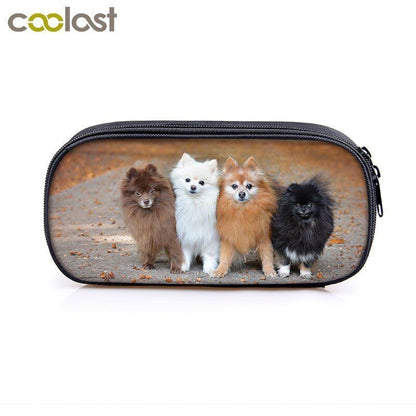 Dog Pencil Bag Stationary Bag Pencil Box School Supplies 24*11*7 CM Accessories