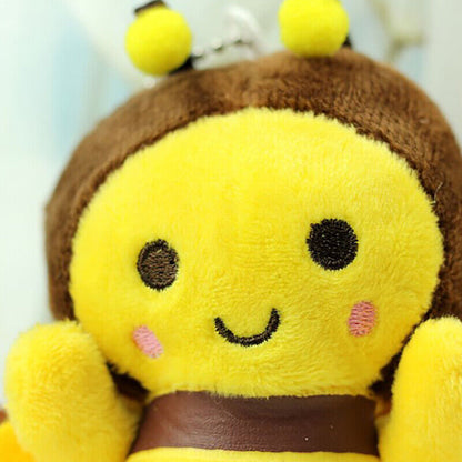 12cm Bee Plush Doll Cartoon Bee Festival Gift Activity Decoration Bag Pendant