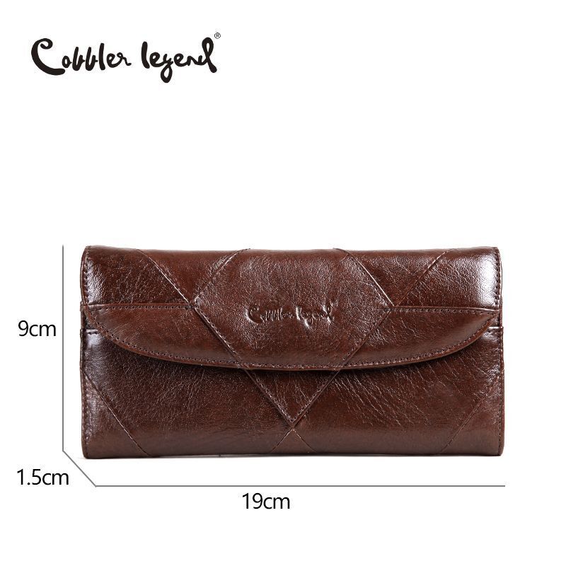 Genuine Leather Wallet Coins Purse Slim Clutch Bags Long Wallet Patchwork 1 PC