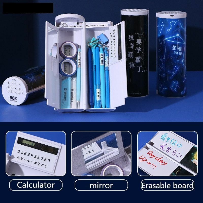 Pencil Case Translucent Quicksand Kawaii NBX Solar Calculator Box School Supplie
