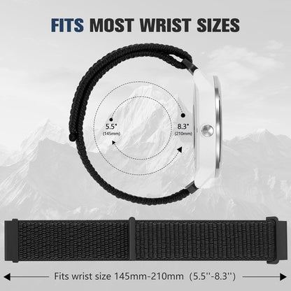 18Mm 20Mm 22Mm Hook and Loop Watch Band Compatible with Garmin Vivoactive 5/ Viv