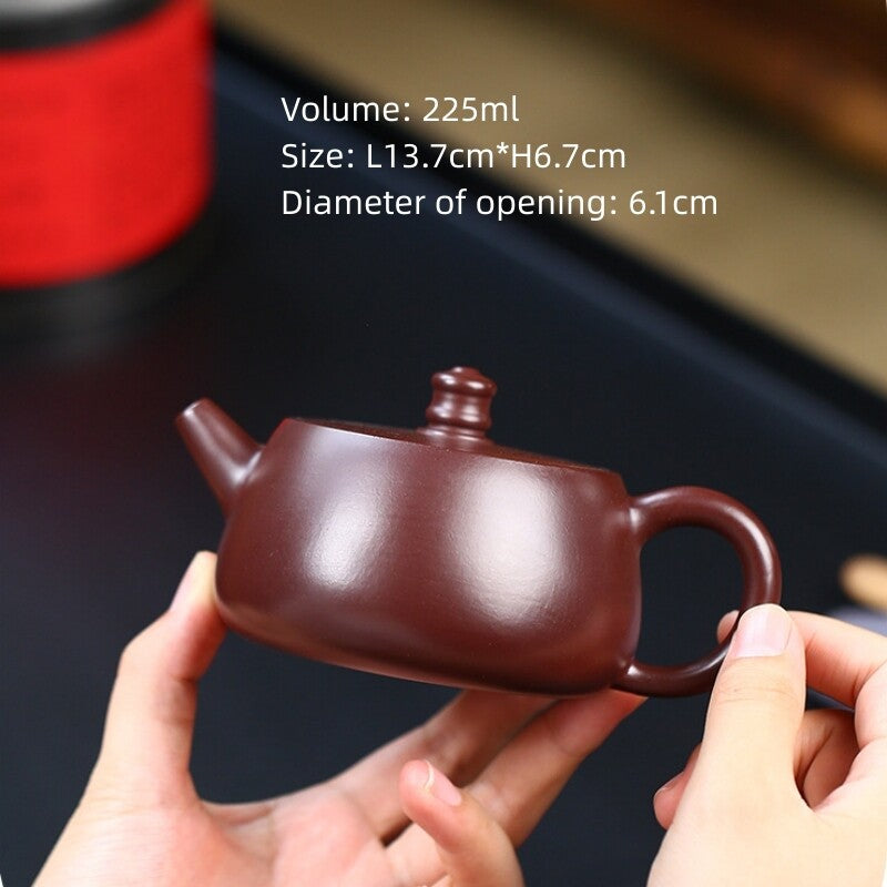 Full Handmade Tea Pot Dezhong Pot Marked True Yixing Zisha Purple Grit Clay New