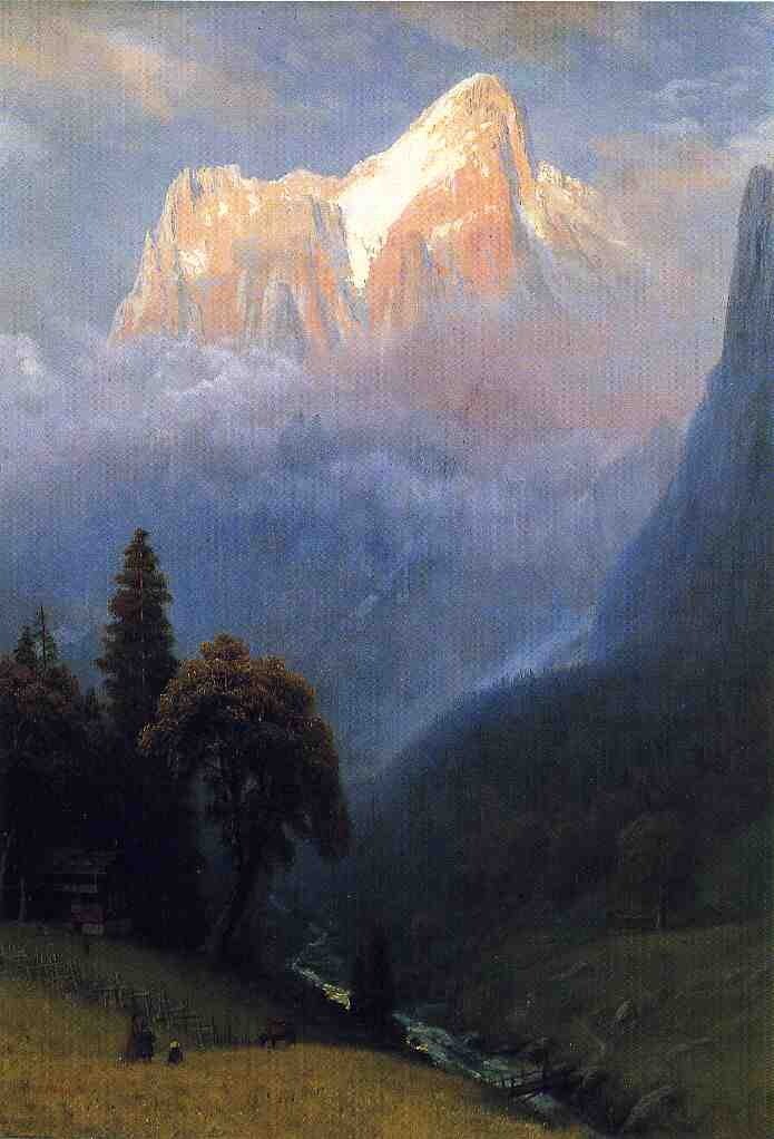 Oil painting Storm-Among-the-Alps-Albert-Bierstadt-oil-painting mountain canvas