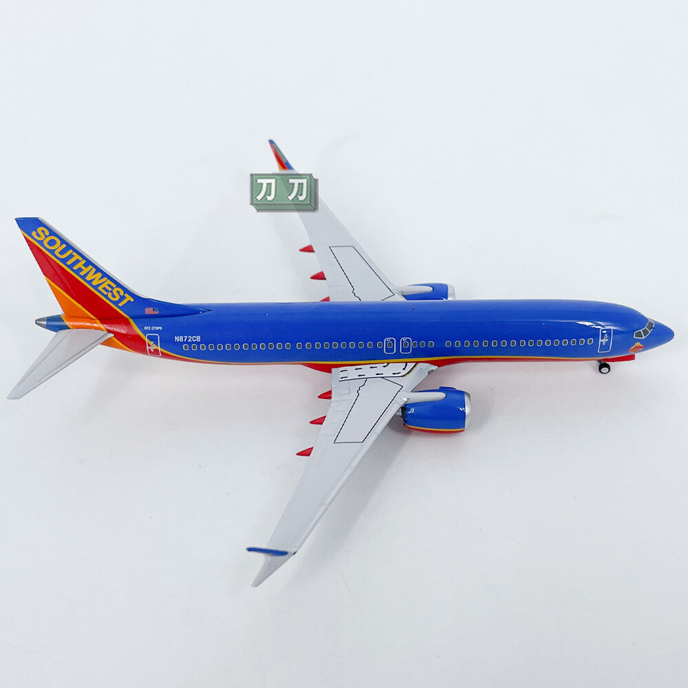 1:400 NG Lite SOUTHWEST AIRLINERS B737MAX8 Passenger Airplane Diecast Model
