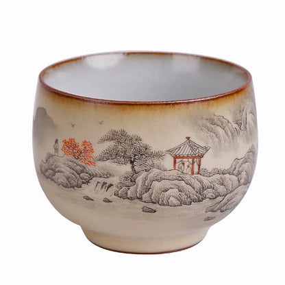 Jingdezhen Full Handmade Tea Cup Ruyao Crackle Glaze Master Cup Luohan Cup New