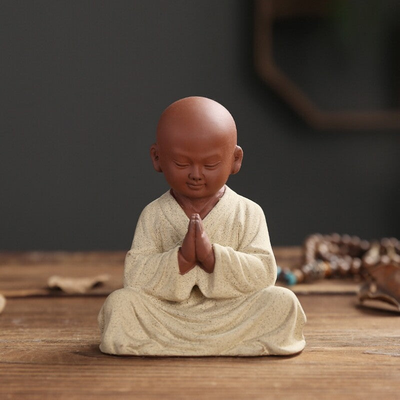 China Tea Pet Monk Statue Table Decoration Yixing Zisha Purple Clay Tea Play New