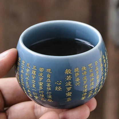 100ML Chinese Ceramic Teacup Handmade Tea Cup Portable Cup Household Drinkware