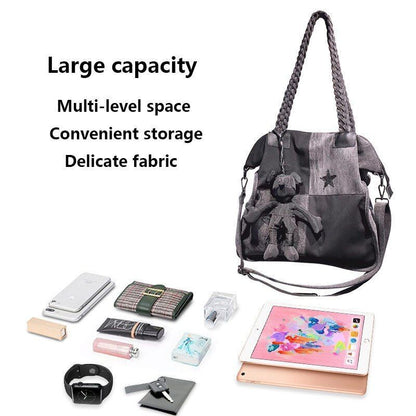 Crossbody Bag Vintage Travelling Shoulder Bag Totes Handbag Purse Crossbody Net