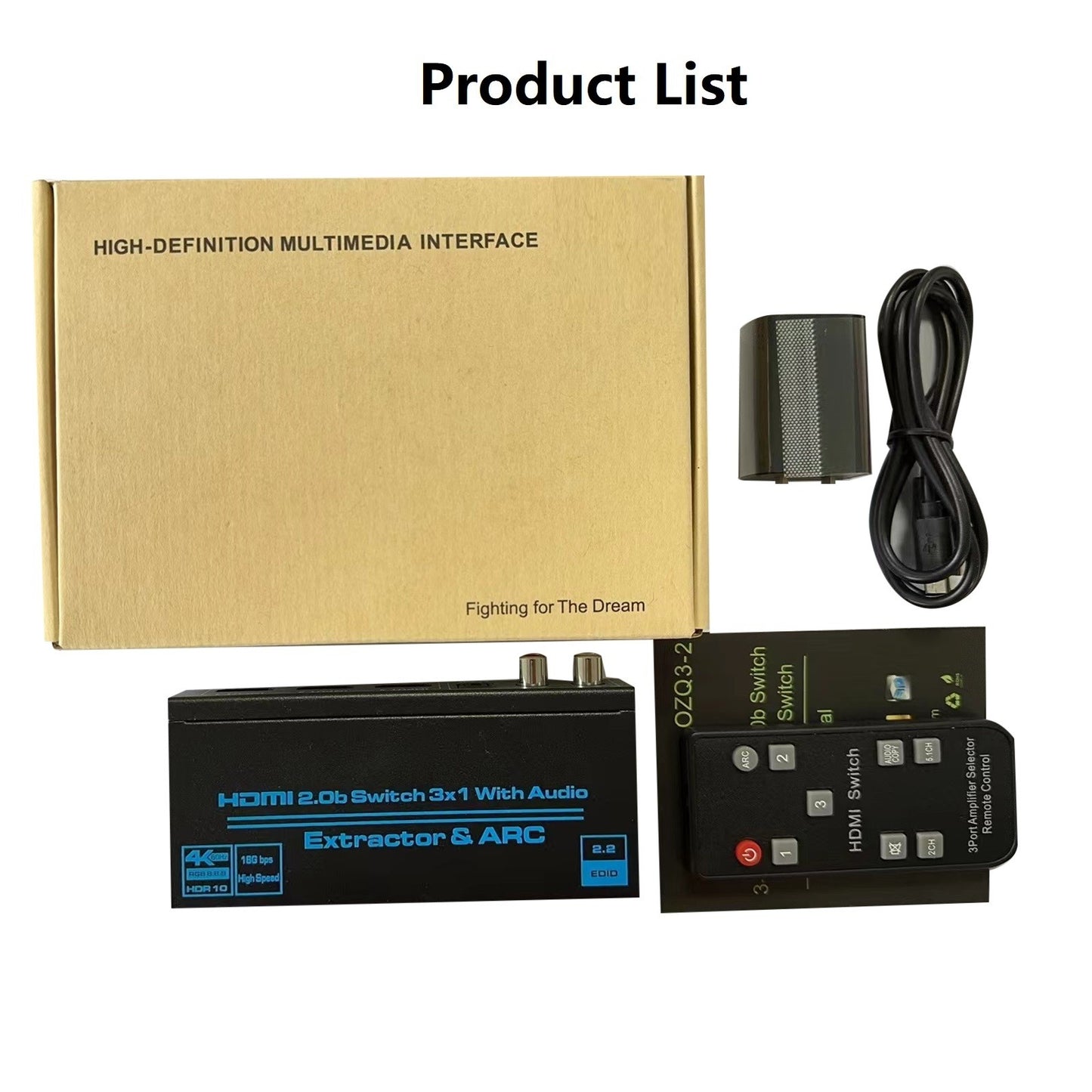3 In 1 Out 3-Port HDMI Switch 3x1 Switcher Selector Splitter 4K 1080P For PS4 TV