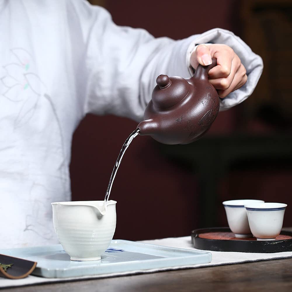 300ml Yixing Purple Clay Teapot Handmade Kung Fu Tea Set Tea Ceremony Kettle