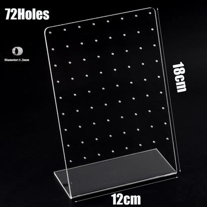 Jewelry Display Board Clear Acrylic Earrings Nose Tongue Studs Organizer Holders