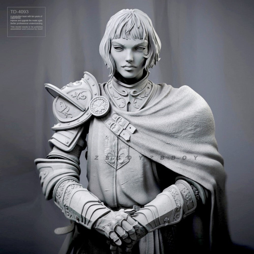 1:24 75mm resin figure model Fantastic Knight Joan of Arc Unassembled Unpainted