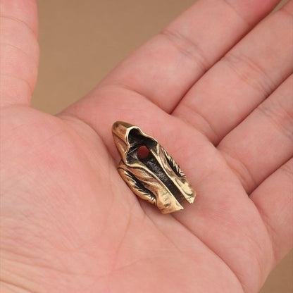 Brass Assassin Cloak Keychain Pendant Punk Style Personalized Brass Charm