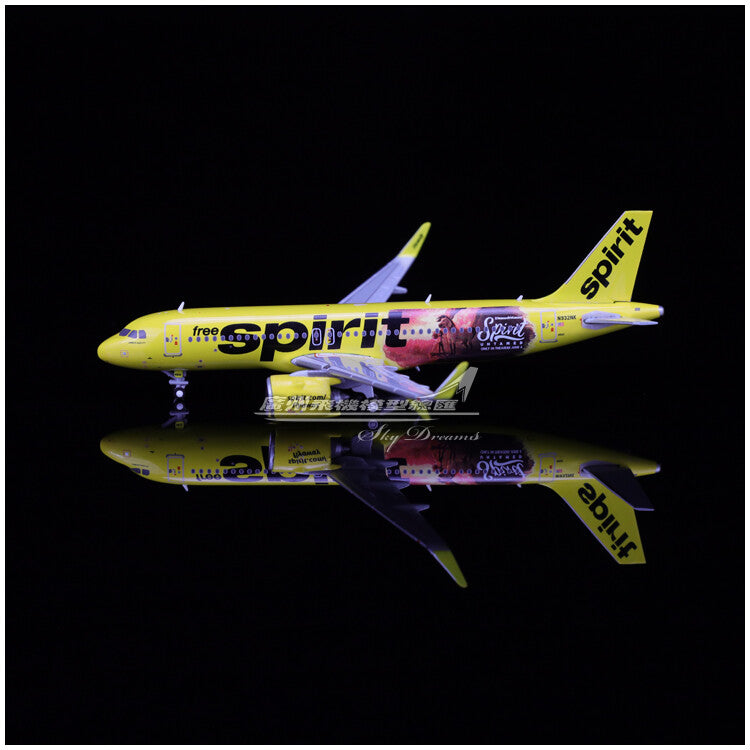 1:400 JC Wings Spirit Airlines Plane Airbus A320neo Diecast Aircraft Model