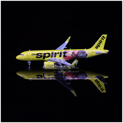 1:400 JC Wings Spirit Airlines Plane Airbus A320neo Diecast Aircraft Model