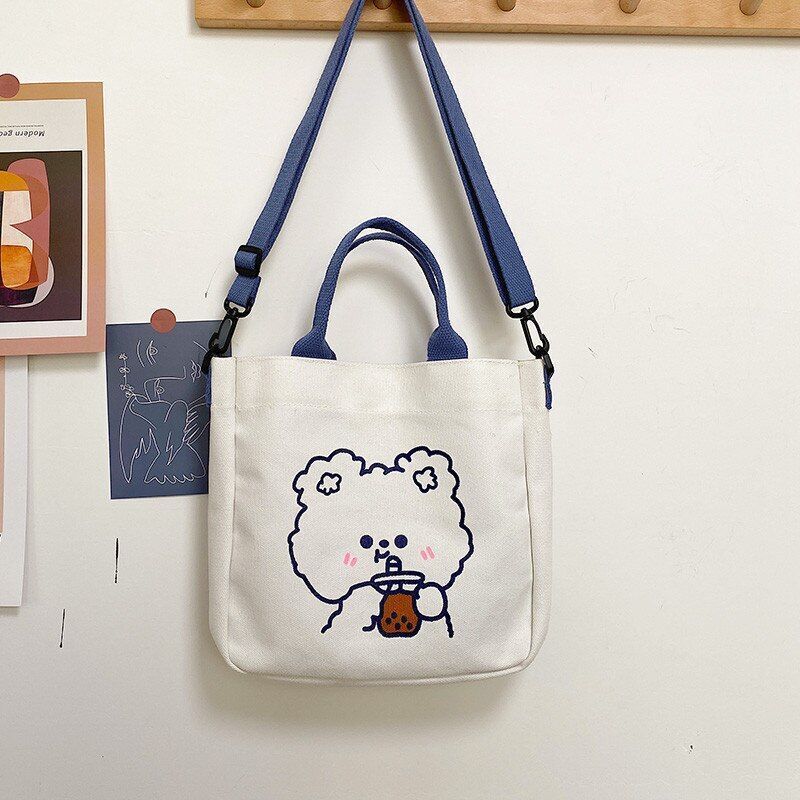 One Strap Shoulder Canvas Bag Fashion Student Backpack Pouch Tote Purse Leisure